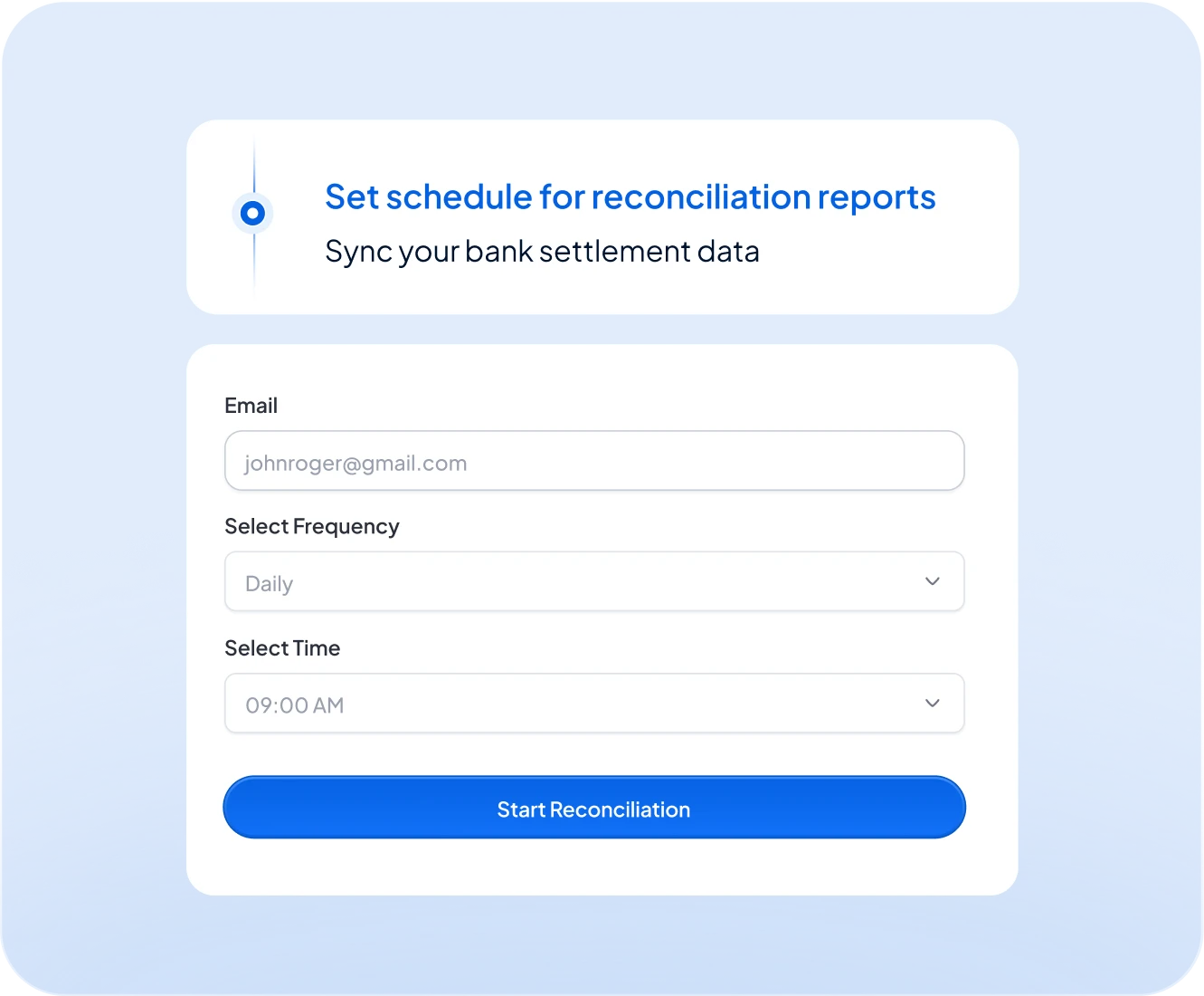 Automated reconciliation workflow